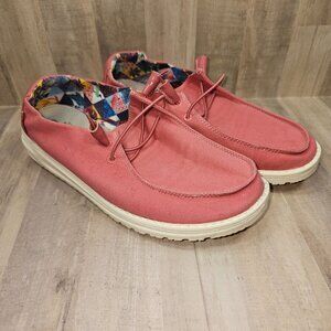Hey Dude Woman's Size 10 Wendy Rosette Pink Shoes